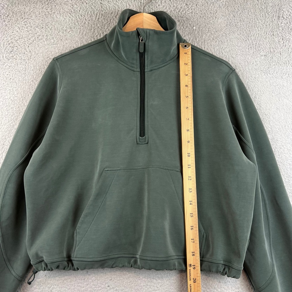 Lululemon Scuba Oversized Half-Zip Pullover Green LW3IDXS Size 6 - Picture 8 of 13